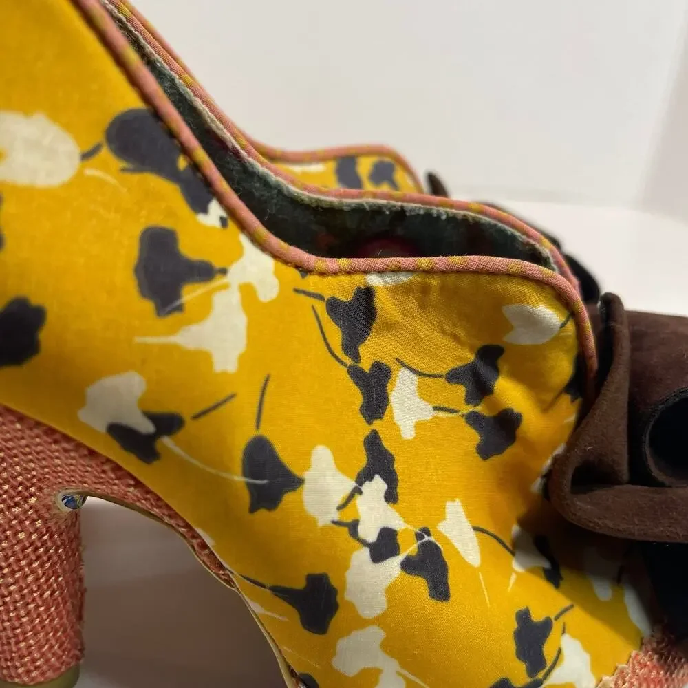 MUTINY by  Irregular Choice Shoes HIGH HEEL BROWN BOW SIZE 36